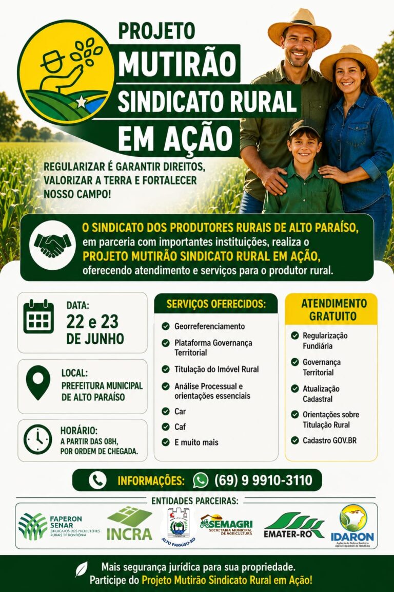 Olá, produtor rural de Alto Paraíso!
