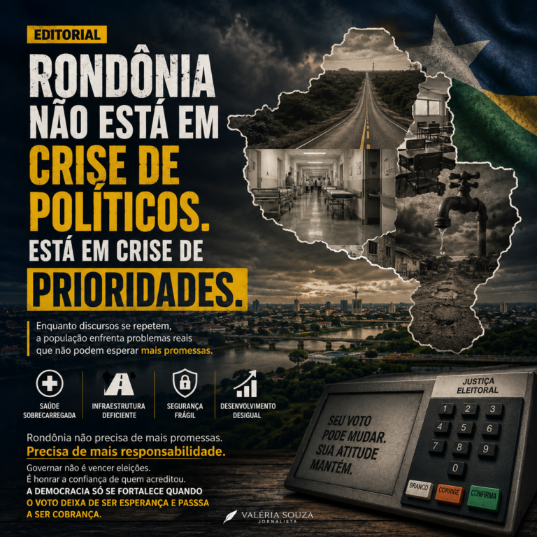 | Rondônia não está em crise de políticos. Está em crise de prioridades.