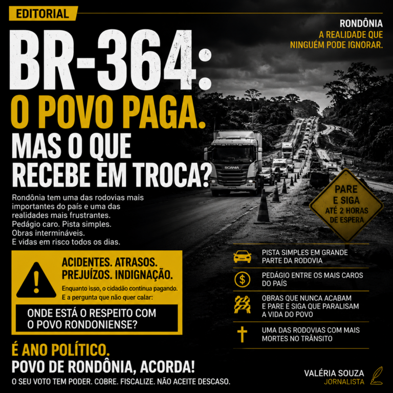 EDITORIAL | BR-364: Até quando Rondônia vai pagar caro para esperar?