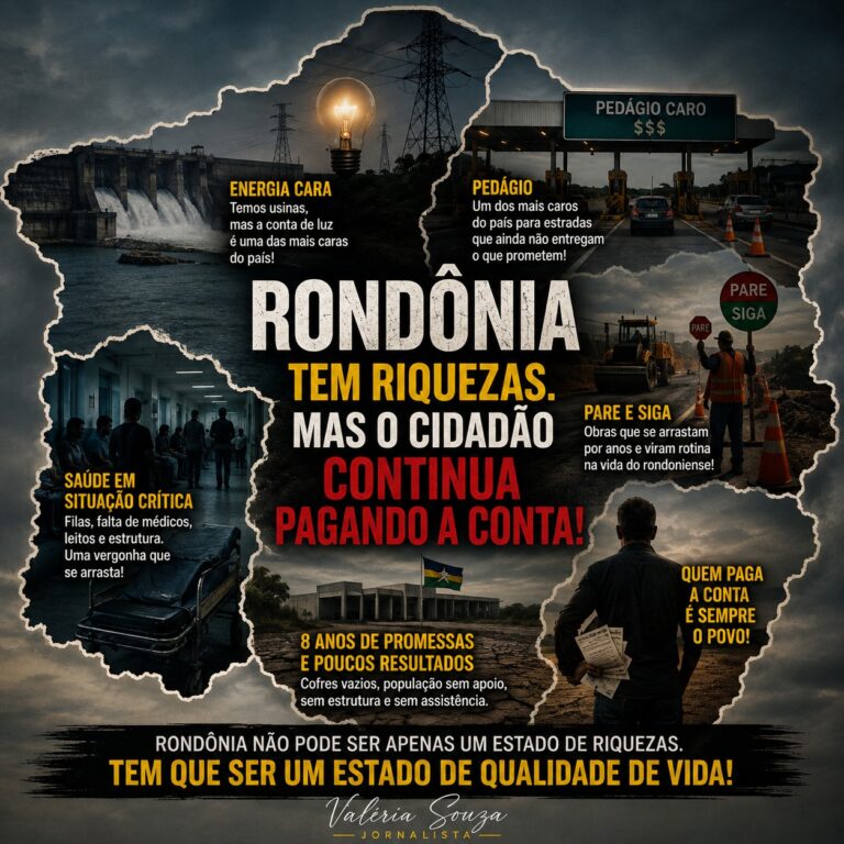 RONDÔNIA TEM RIQUEZAS, MAS O CIDADÃO CONTINUA PAGANDO A CONTA