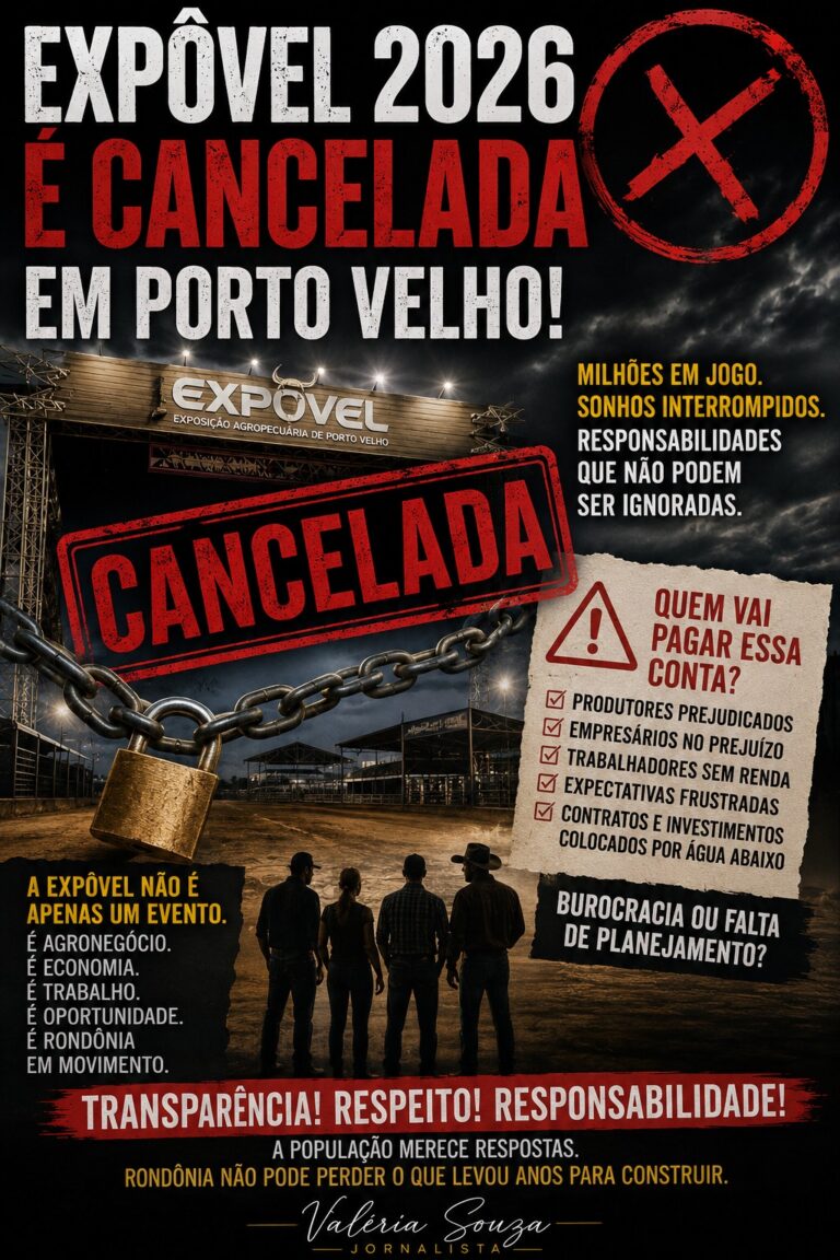 EXPOVEL 2026 É CANCELADA EM PORTO VELHO: QUEM VAI PAGAR ESSA CONTA?