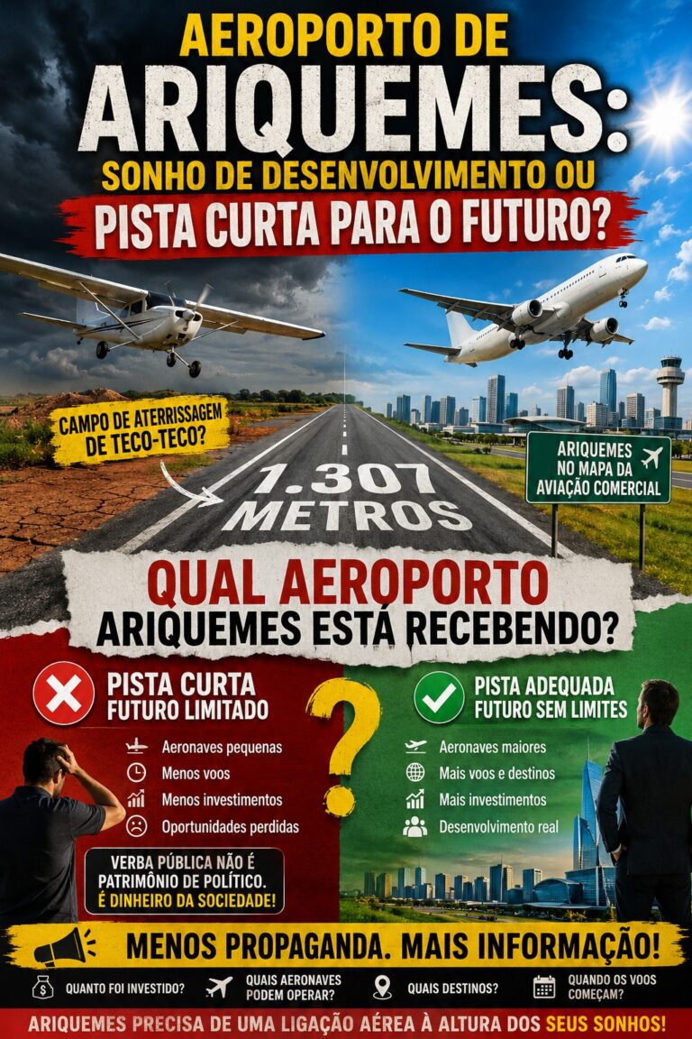 Aeroporto de Ariquemes: sonho de desenvolvimento ou pista curta para o futuro?